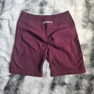 Aurola Scrunch Seamless Shorts Women’s Medium Burgundy